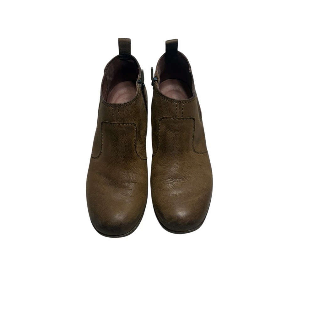 Dansko Womens Size 38 US 7.5/8 Lola Taupe Burnished Leather Booties 2904161229